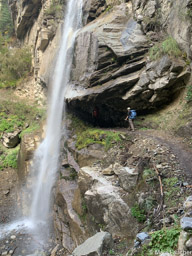 Hiking Under a Waterfall